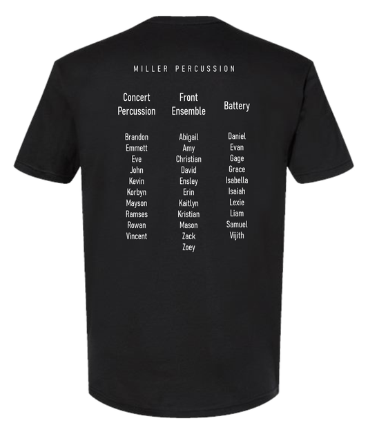 Miller Middle School Percussion T-Shirt (2025–2026)