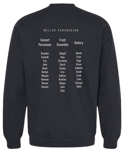 Frank Augustus Miller MS – Percussion Crew Sweatshirt (2025–26)